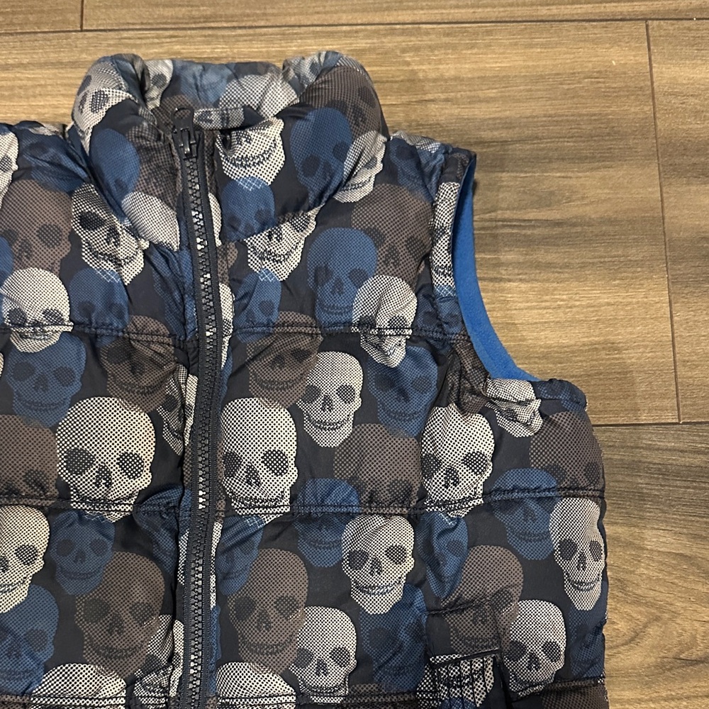 Old Navy Kids Skull Print Vest - Blue and Gray